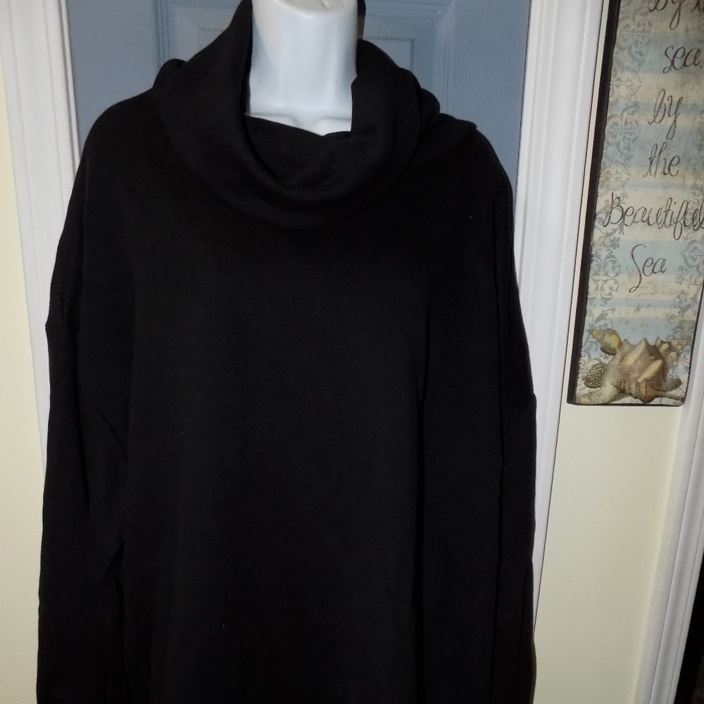 Ava & Viv Black Leisure Tunic Sweatshirt Size 14W